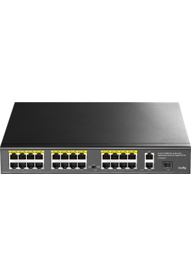 Комутатор Cudy FS1026PS1, 24 порт10/100M PoE+ Switch with 2 Gigabit Port+ 1SFP 300W