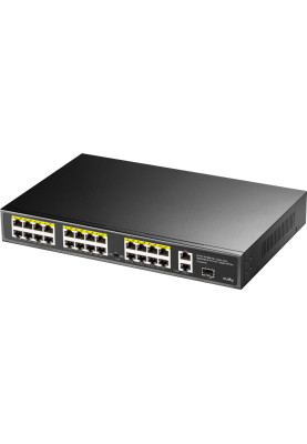 Комутатор Cudy FS1026PS1, 24 порт10/100M PoE+ Switch with 2 Gigabit Port+ 1SFP 300W