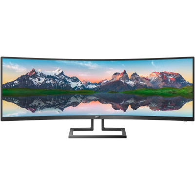 TFT 48.8" Philips 498P9, VA, 5120 x 1440, HDMI 2.0 x 2, DP, USB, колонки, чорний