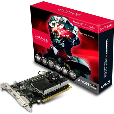 AMD Radeon R7 240 Sapphire, 4GB DDR3,  PCI Express
