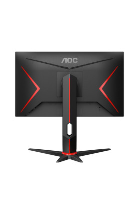 Монітор TFT 23.8" AOC 24G2SU/BK, VA, 165Hz, D-Sub, 2xHDMI, DP, USB-hub, HAS, Pivot, колонки, чорний з червоним