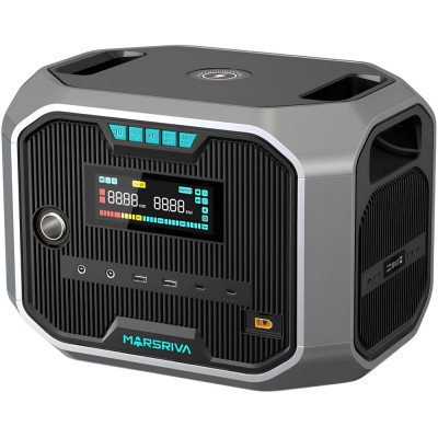 Зарядна станція Marsriva MP12 (1310 Вт/г) 1200W UPS, MPPT, LiFePO4, BT Speaker/FM/Mic, Wir.Charg.15W
