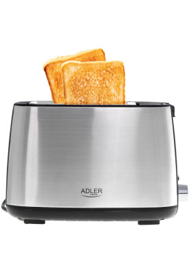 Тостер Adler AD 3214 900Вт/ 2 відділення/7 режимів підсмажування/розморожування/підігрів булочок