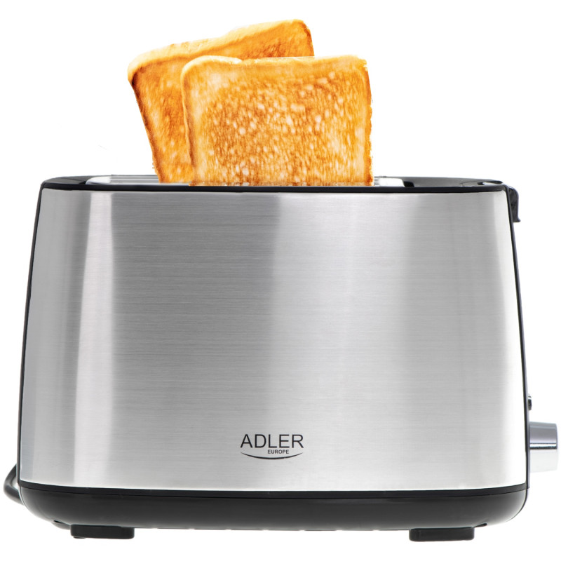 Тостер Adler AD 3214 900Вт/ 2 відділення/7 режимів підсмажування/розморожування/підігрів булочок