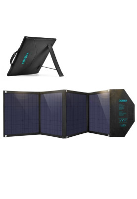 Сонячна панель Choetech 80W DC80W, 5V/2.4A USB + 5V/2.4A QC3.0 + USB-C PD3.0 30W, 158x41см