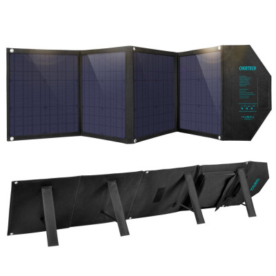 Сонячна панель Choetech 80W DC80W, 5V/2.4A USB + 5V/2.4A QC3.0 + USB-C PD3.0 30W, 158x41см