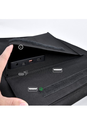 Сонячна панель Choetech 80W DC80W, 5V/2.4A USB + 5V/2.4A QC3.0 + USB-C PD3.0 30W, 158x41см