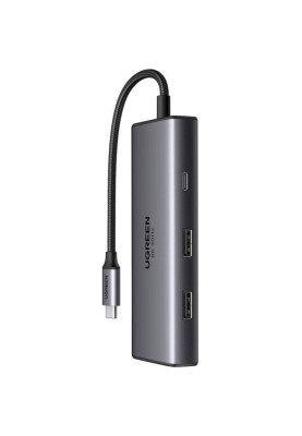 Док-станція USB3.1 Type-C --> HDMIx2 4K60Hz (8k30Hz)/USB 3.0x2/Type-C/PD 100W CM498 6 in 1 Ugr