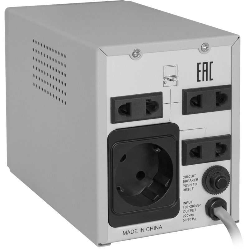 Стабілізатор напруги Defender AVR Real 1000VA 500Вт, 4 розеток,Uвх=150-280В