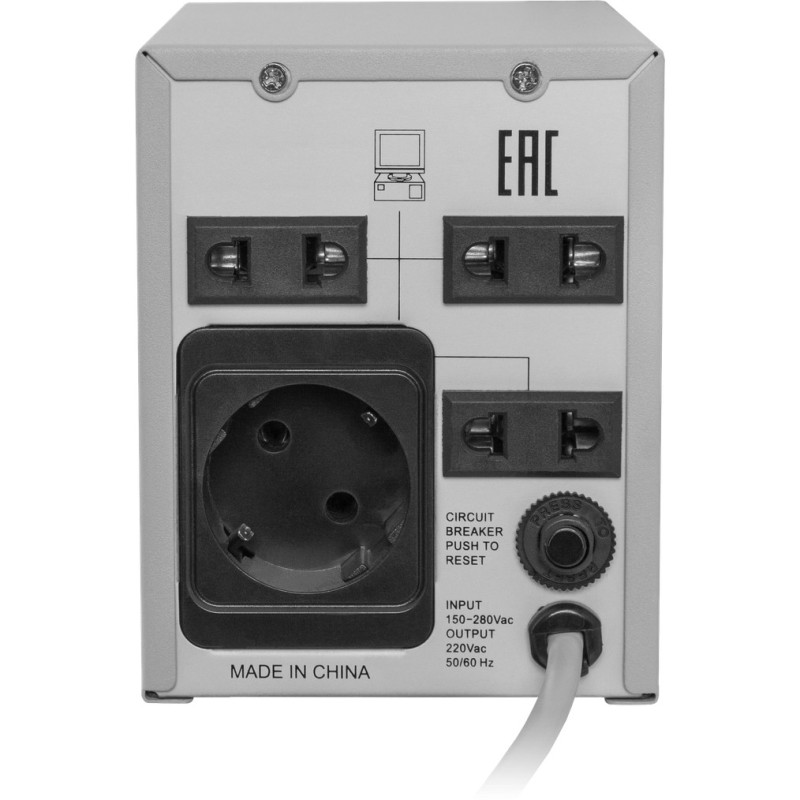 Стабілізатор напруги Defender AVR Real 1000VA 500Вт, 4 розеток,Uвх=150-280В