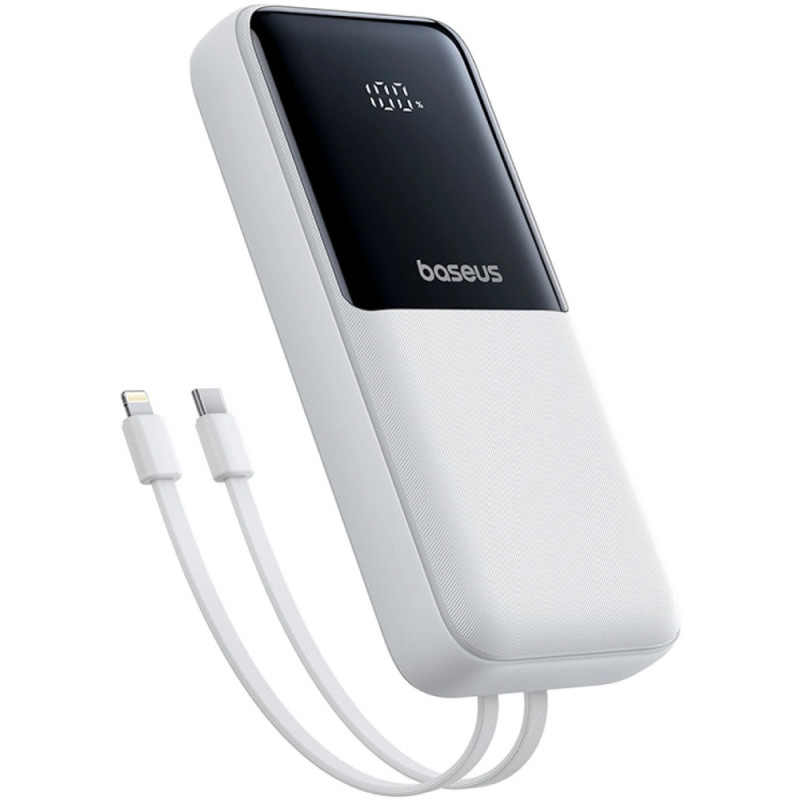 УМБ Baseus 20000mAh Lipow 22,5W PD,QC USB-A,MicroUSB,USB-C In/Out, Built-In Lightning/USB-C cable