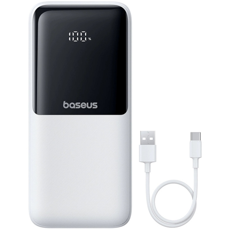 УМБ Baseus 20000mAh Lipow 22,5W PD,QC USB-A,MicroUSB,USB-C In/Out, Built-In Lightning/USB-C cable