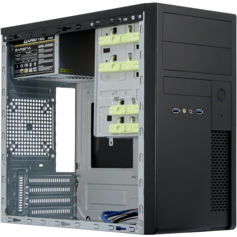 Корпус Chieftec MESH XT-01B-350GPB 350W 2xUSB3.0, mATX, Black