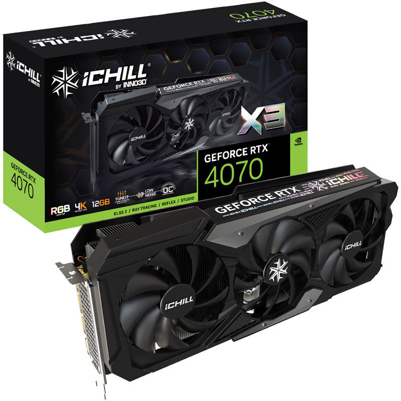 GeForce RTX4070 Inno3D iChill X3, 12GB GDDR6X, 192bit, PCI Express 4.0 X16