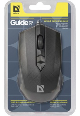Мишка Defender Guide MB-751, 3кн., 1000dpi, чорна
