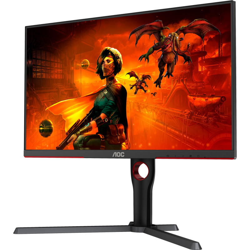 TFT 27" AOC U27G3X/BK, IPS, 160Гц, 1мс, 2хHDMI, 2хDP, HAS, Pivot, чорно-червоний