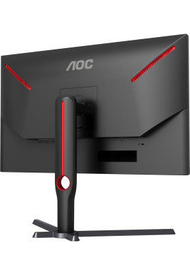 TFT 27" AOC U27G3X/BK, IPS, 160Гц, 1мс, 2хHDMI, 2хDP, HAS, Pivot, чорно-червоний