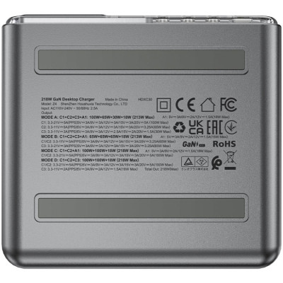 Зарядний пристрій 4xUSB 218W (3xUSB-C+USB-A) Gan Z4 Fast Charger Acefast Зарядний пристрій 4xUSB 218W (3xUSB-C+USB-A) Gan Z4 Fast Charger Acefast