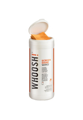 Набір для чищення Whoosh! 70 WIPES Серветки для очищення екрану 70шт з мікрофіброю 14см x14см BOX