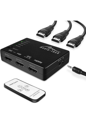 Комутатор HDMI 5xports HDMI switch, remote controlled, 4K resolution support Media-Tech