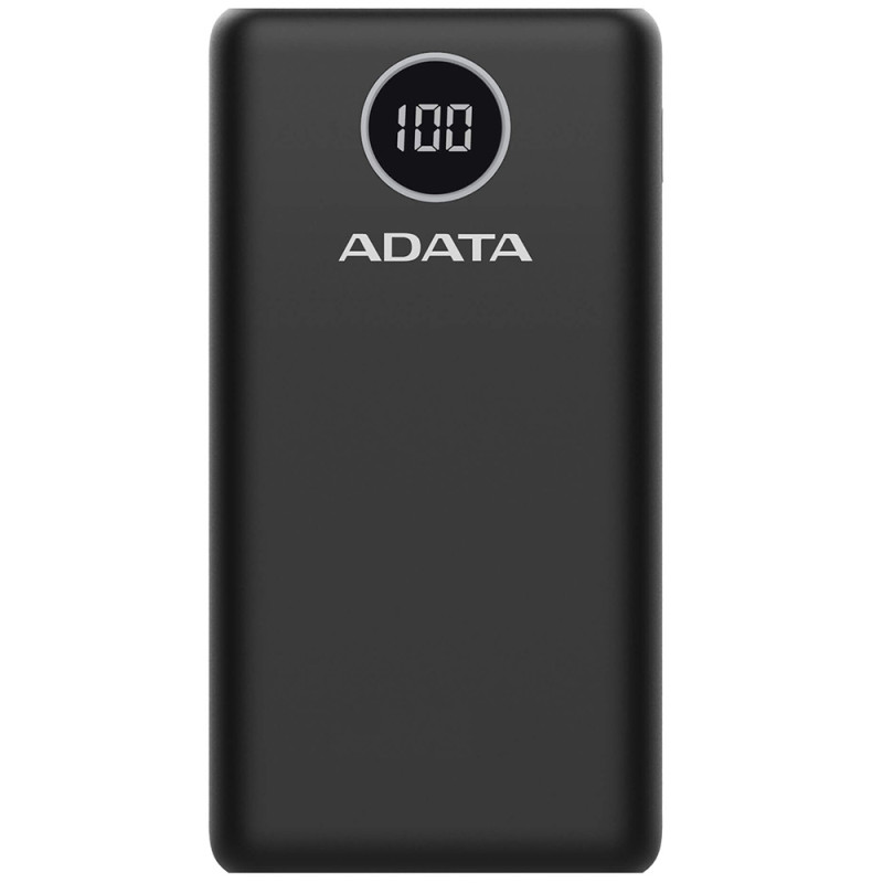 УМБ ADATA 20000 mAh 20W QC 3.0/PD 3.0 USB-C + USB2.0 чорна