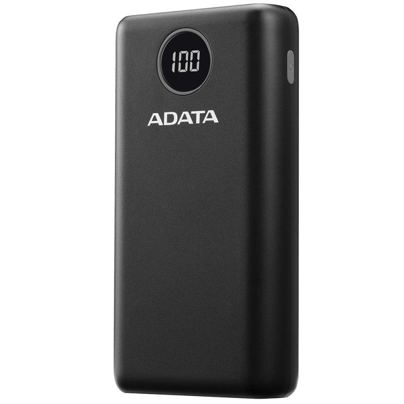 УМБ ADATA 20000 mAh 20W QC 3.0/PD 3.0 USB-C + USB2.0 чорна