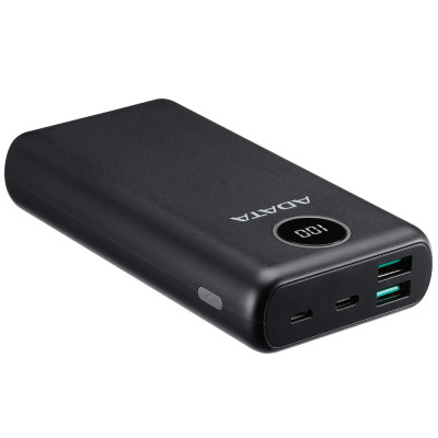 УМБ ADATA 20000 mAh 20W QC 3.0/PD 3.0 USB-C + USB2.0 чорна