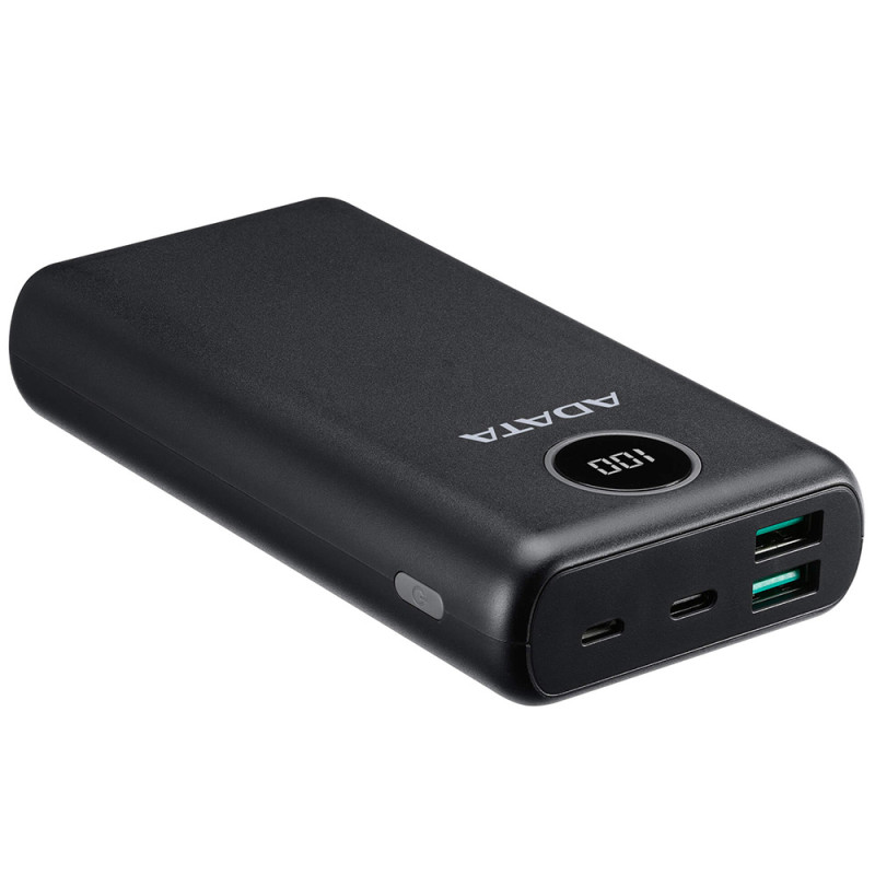 УМБ ADATA 20000 mAh 20W QC 3.0/PD 3.0 USB-C + USB2.0 чорна