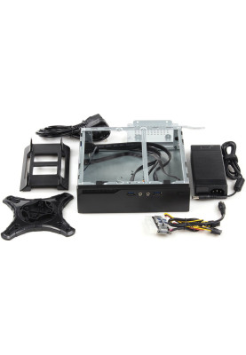 Корпус Casecom M300-2U3 90W 2xUSB3.0 mini-ITX, VESA, Black