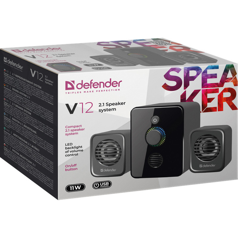 Акустична система 2.1 Defender V12, 11Вт USB