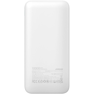 УМБ Joyroom 10000mAh 12W QC, 2xUSB-A, USB-C In/Out White УМБ Joyroom 10000mAh 12W QC, 2xUSB-A, USB-C In/Out White