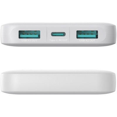 УМБ Joyroom 10000mAh 12W QC, 2xUSB-A, USB-C In/Out White УМБ Joyroom 10000mAh 12W QC, 2xUSB-A, USB-C In/Out White