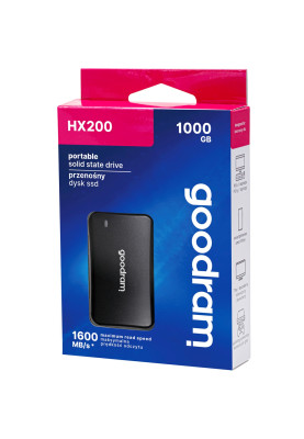 SSD external, USB 3.2 Gen2 Type-C  1Tb, GoodRAM HX200, Black, чорний, Retail