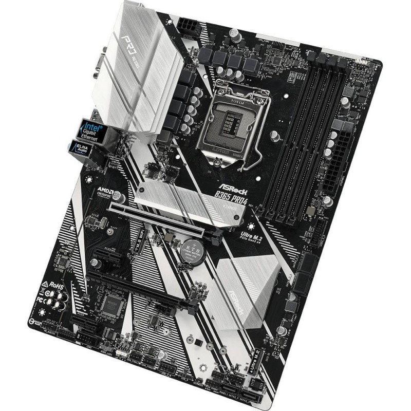 ASRock B365 PRO4/REF (1151/B365, 4*DDR4, 2xPCIex16,2xPCIex1,2xM.2,6xSATAІІІ, GLan, ATX)