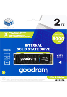 Накопичувач SSD 2Tb GoodRAM PX600 M.2 2280 PCIe NVMe Gen 4x4 3D NAND, Retail