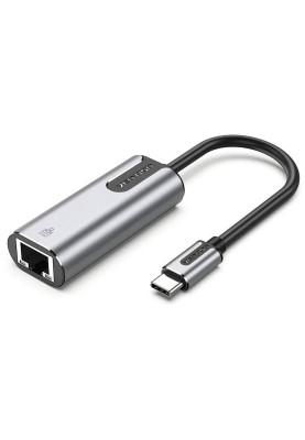 Перехідник USB 3.1 Type-C --> Ethernet RJ45 1000Mb Aluminum Vention сірий