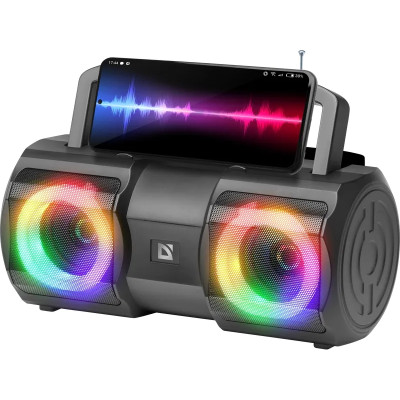 Акустична система Defender 1.0 Beatbox 20Вт, Light/BT/MIC/FM/USB/TF