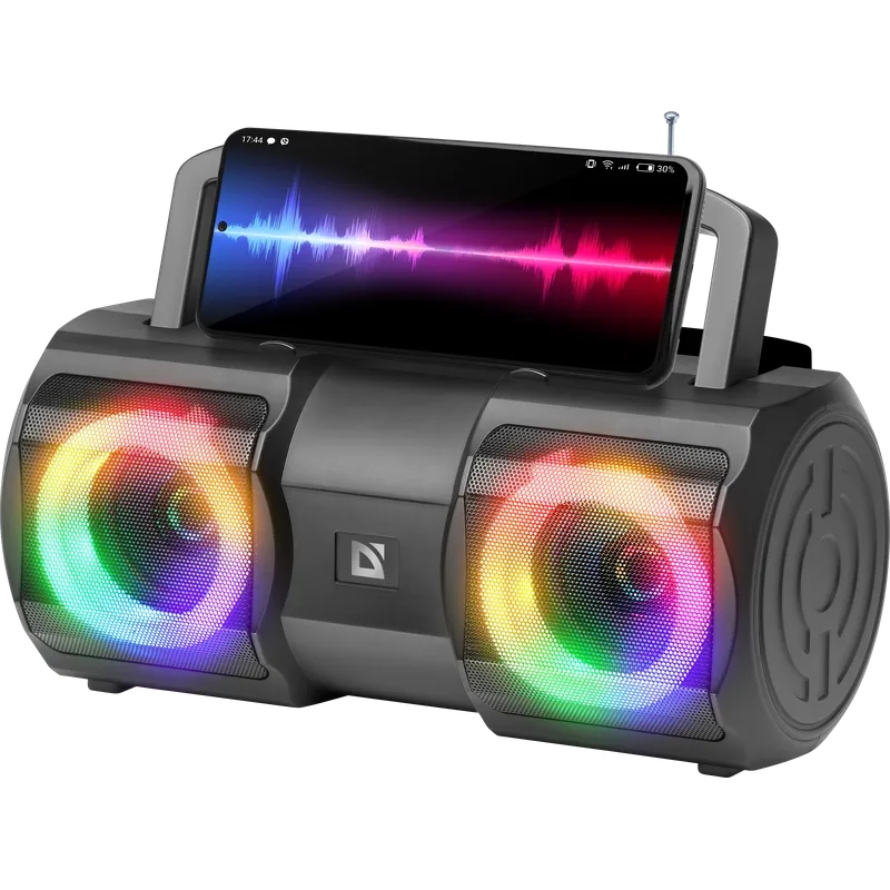Акустична система Defender 1.0 Beatbox 20Вт, Light/BT/MIC/FM/USB/TF