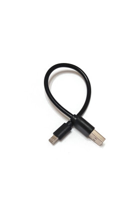 Кабель для Power Bank USB2.0 AM-micro USB BM, 2.4А, 20см, чорний
