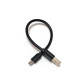 Кабель для Power Bank USB2.0 AM-micro USB BM, 2.4А, 20см, чорний