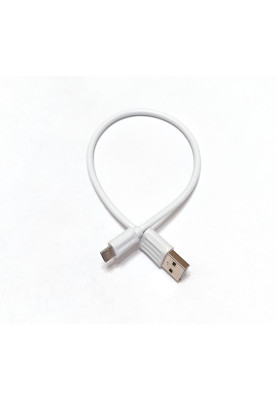 Кабель для Power Bank USB2.0 AM-micro USB BM, 2.4А, 20см, білий