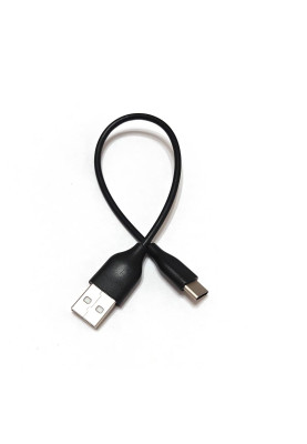 Кабель для Power Bank USB AM-USB3.1 Type-C 2.4А 20см, чорний