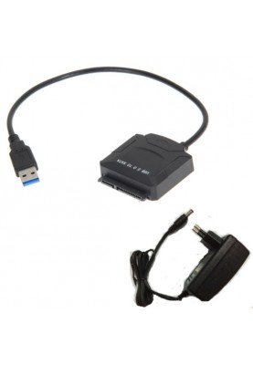 Перехідник USB 3.0 --> SATA III (F) 2.5"/3.5" 7+15pin з БЖ