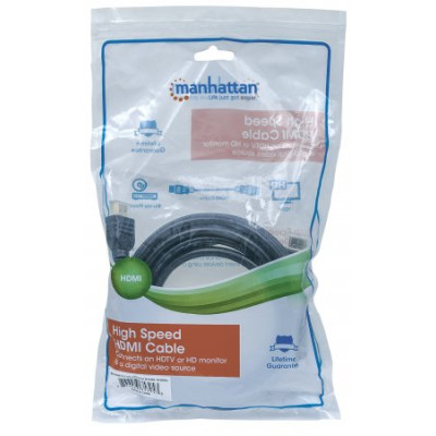 Кабель HDMI M-M, 5.0 м, V2.0, In-wall CL3, HEC, ARC, 3D, 4K, Manhattan