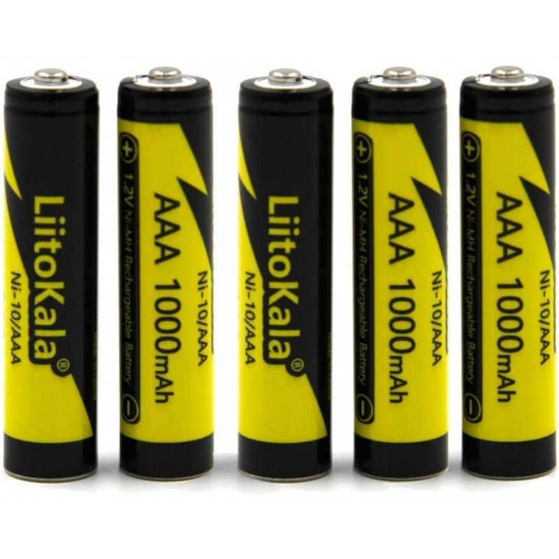Акумулятор AAA 1000mAh, 1.2V NI-MH, rechargeable battery, LiitoKala, blister 5 pcs