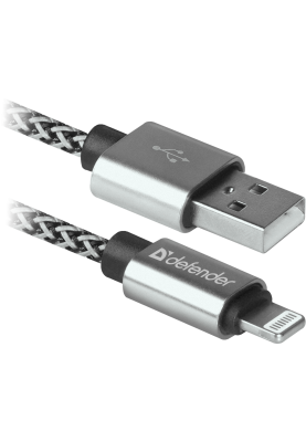 Кабель USB AM-Lightning M, 1.0 м, білий, 01-03T PRO Defender