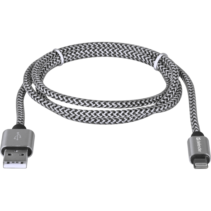 Кабель USB AM-Lightning M, 1.0 м, білий, 01-03T PRO Defender