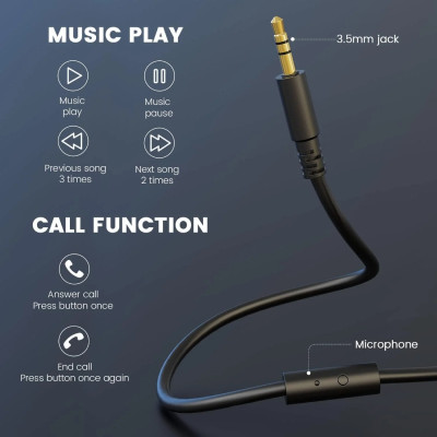 Гарнітура OneOdio Studio Hifi, 3,5мм/6,35мм, Black
