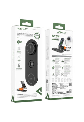Зарядний пристрій Wireless QI 3in1 15W E19 Qi2 Acefast