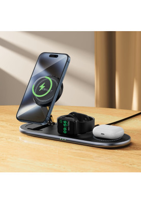 Зарядний пристрій Wireless QI 3in1 15W E19 Qi2 Acefast
